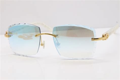 white marble cartier frame|Cartier White Sunglasses for Men for sale .